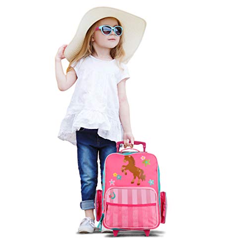 Stephen Joseph Kids Classic Rolling Luggage, Kids Luggage, Toddler Rolling Travel Carry On, Kids Suitcase with wheels,