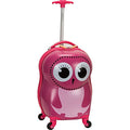 Rockland Jr. Kids' My First Hardside Spinner Luggage, Telescoping Handles, Owl, Carry-On 19-Inch
