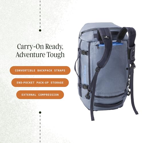 Eagle Creek Cargo Hauler Duffel Bag - Carry-On Duffel Bag for Travel - Easy Access Compartments - Lockable Zipper Opening - Water Resistant - Glacier Blue - 40L