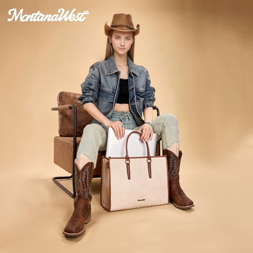 Montana West Laptop Tote Bag for Women 15.6 Inch Waterproof Leather Computer Bags Business Office Work Briefcase MWC-625BG