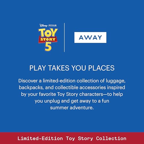 Away Toy Story 5 Bigger Carry-On Luggage - 23-Inch Lightweight Hardside Suitcase with 360° Spinner Wheels, Interior Compression System, TSA-Accepted Lock - Jessie Red