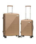 Rockland Star Trail Hardside 2 Piece Expandable Spinner Wheel Luggage Set, (20"/24"/28"), Champagne
