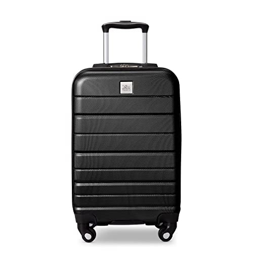 Skyway Epic 2.0 Hardside 4-Wheel Spinner, Lightweight Suitcase, Unisex, Stylish, Men and Women, Carry-on, 20-inch, Black