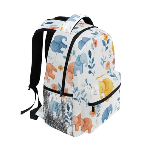 SyXIOP Cartoon Cute Elephant White carry on backpacks for kids with big books bag for teen para bebes varon