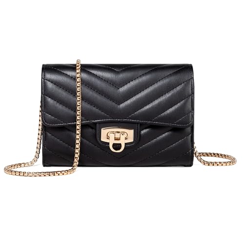 YAZEKOUS Crossbody Bags for Women, Small Purses Crossbody Purses for Women, Cell Phone Purse with Card Slots for Travel Daypack Black