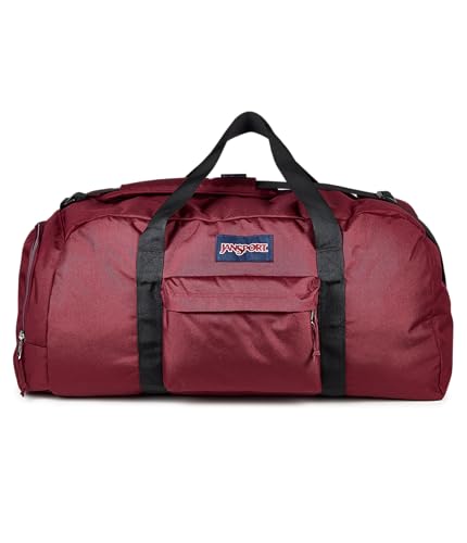JanSport Weekender Large Duffel - Travel or Gym Bag, Durable Weekender with Front Utility Pocket & Side Grab Handles - Cherry Lacquer