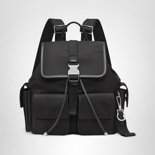 Calvin Klein Elora Organizational Backpack, Black/Silver, One Size