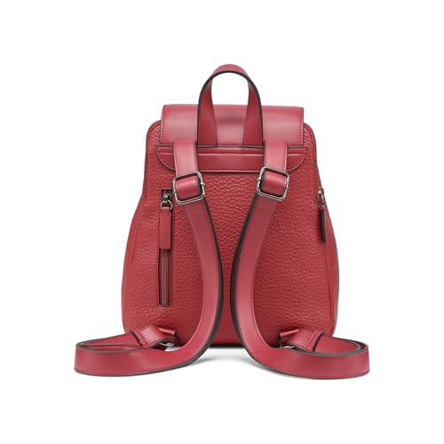Calvin Klein Reyna Novelty Key Item Flap Backpack, Cranberry, One Size