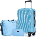 Cosbarn Luggage Sets 3 Piece Suitcases with Wheels, Suitcase Set, ABS+PC Hardshell Luggage with Phone Holder, Lightweight Carry on Luggage with TSA Lock Spinner Wheels