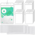 WYOMER 200-Piece Set of Clear Plastic Luggage and Badge Tag Holders, Ideal for ID Cards - Comes with 200 Matching Luggage Tag Loop Straps, Perfect Office, Business, and Travel Supplies