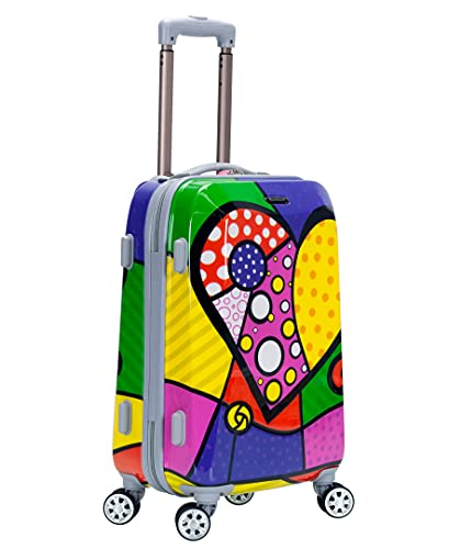 Rockland Departure Hardside 2 Piece Spinner Wheel Luggage, (20"/28"), Heart