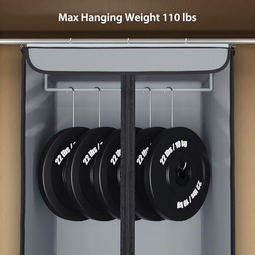 Univivi Garment Bags for Hanging Clothes, Large Clothes Storage Bags Closet Organizer with Clear Window, Premium Hanging Garment Storage Bag for Suits, Coats, Jackets, 40", 2-Pack (Grey)
