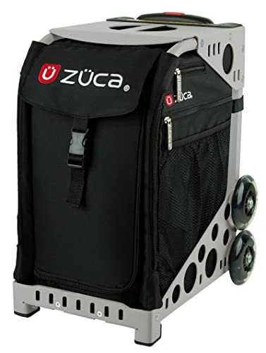 ZUCA Obsidian Sport Insert Bag with Gray Frame, and Special Set of 5 Packing Pouches + Toiletry Bag Bundle