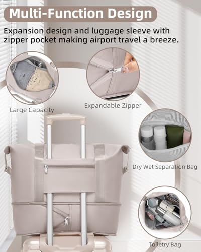 LARVENDER Carry on Luggage 22x14x9 Airline Approved, Expandable 20 Inch Hardside Suitcase with Wheels TSA Lock, PC+ABS Lightweight Carry on Suitcases for Women and Men, Champagne (20/DB/TB)