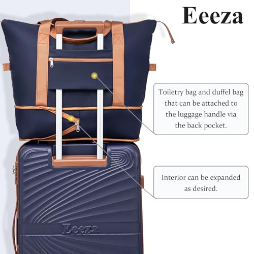 Eeeza Luggage Sets 5 Piece, Suitcases with Wheels, ABS Hard Case Luggage with TSA Lock Spinner Wheels, Carry On Luggage Set (20/24/28 inch)