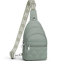 SYTRAH Sling Bag for Women, Anti-Theft RFID Crossbody Bag Nylon Sling Purse for Travel, Puffy Small backpack for Daily Hiking Sports Green