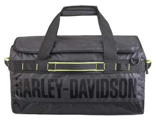 Harley-Davidson Nomad Water-Resistant Polyester Duffel Bag - Black/Lime