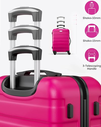Suitour Luggage set 3 piece,Hardside Lightweight Suitcase Set with Spinner Wheel TSA Lock,20 24 28 inch Travel Suitcase