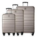 Skyway Epic 2.0 Hardside Lightweight and Durable ABS Shell Luggage, Spacious with 4-Wheel Spinners, Comfort Grip with Telescoping Handle, Men and Women, Bone, 3-Piece Set (20,24, 28)