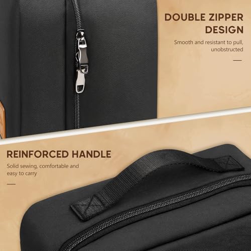 BagUrshion Toiletry Bag for Men,Mens Travel Toiletry Organizer,Men's Travel Essentials,Water Resistant Shaving Bag for Toiletries Accessories -Black