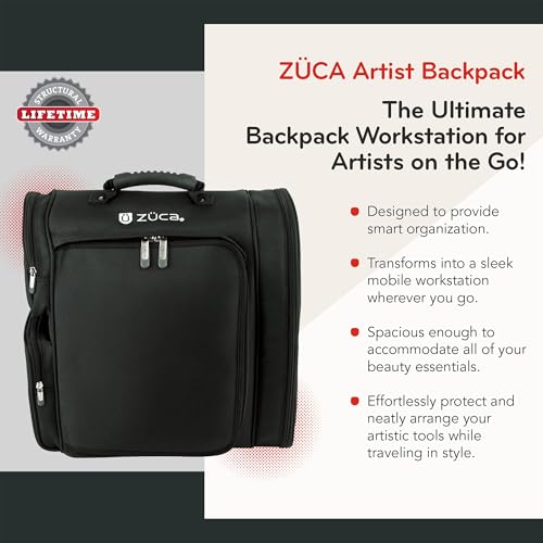 ZUCA Artist Backpack with Four Vinyl-Lined Utility Pouches