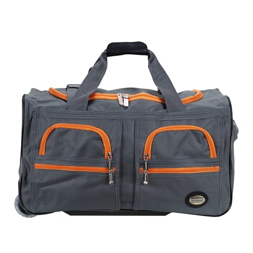 Rockland 22" Polyester Rolling Duffel Bag, Charcoal
