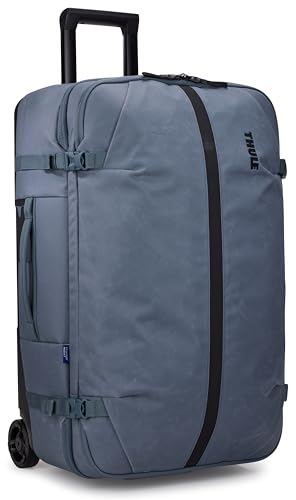 Thule Aion 70cm Wheeled Duffel - Wet/Dirty storage pocket - Smooth rolling wheels - Interior compression straps - Lockable exterior zippers - 100% recycled PFC-free waxed canvas fabric