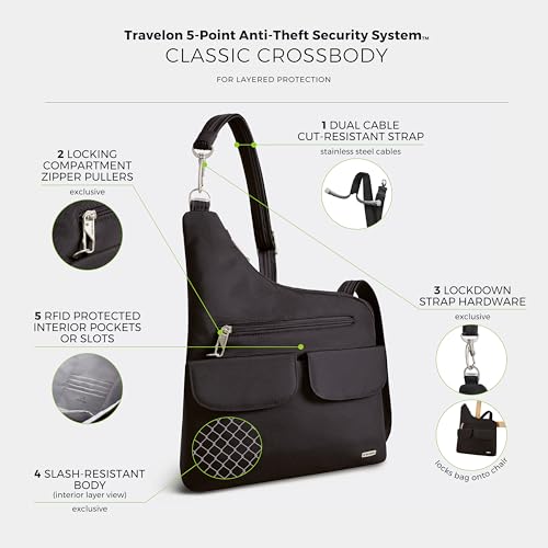 Travelon Anti-Theft Classic Crossbody Bag