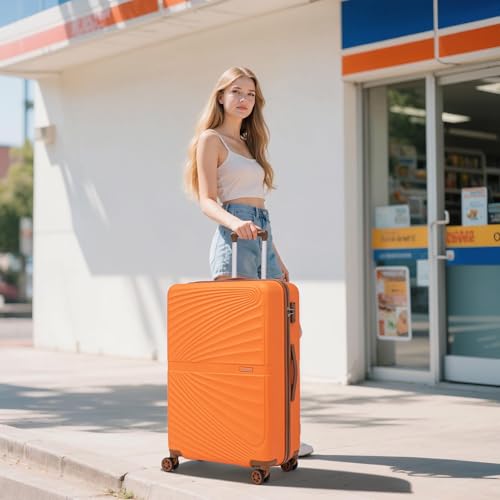 Eeeza Luggage Sets 5 Piece, Suitcases with Wheels, ABS Hard Case Luggage with TSA Lock Spinner Wheels, Carry On Luggage Set (20/24/28 inch)