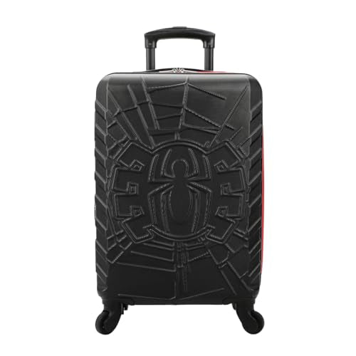 Bioworld Marvel Spider-Man Spider Logo Black 22" 4-Wheel Rolling Luggage