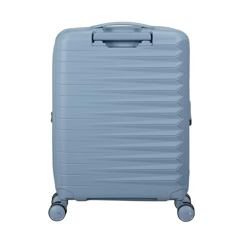 American Tourister Fastfoward Expandable Hardside Luggage with Spinner Wheels, Steel Blue, Carry-on