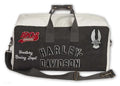 Harley-Davidson Multiple Patches & Logos Vintage Duffel Bag, Durable Canvas