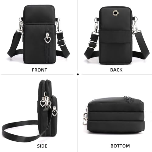 JANKS Small Crossbody Bags for Women Mini Cell Phone Purses with Crossbody Strap Phone Wallet Purses Shoulder Bag Nylon Arm Bag