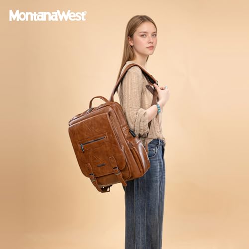 Montana West Laptop Backpack 15.6 Inch Work Backpack Purse for Women Travel Casual Daypack Bookbags with USB Port
