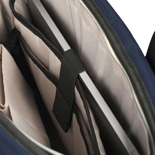 Kenneth Cole REACTION Chelsea Quilted Chevron 15" Laptop & Tablet Business Tote with Removable Shoulder Strap, Navy