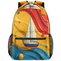 TropicalLife Nautica Sailboat Backpack Rucksack Travel Laptop Backpack Lightweight Computer Casual Daypack for Men Women