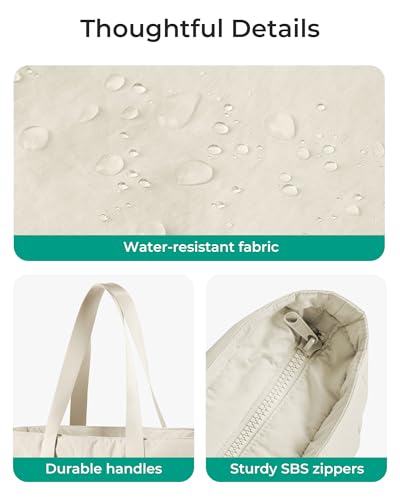 BAGSMART Tote Bag for Women, Tote Bag with Zipper Work Tote with Compartments Nurse Shoulder Hanbag for Travel, Gym