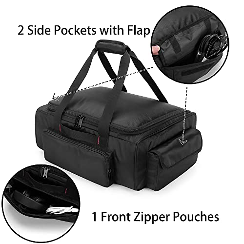 samdew Underseat Storage Bag Fit for SuperCrew Cab, Truck Under Seat Organizer with 1 Detachable Inner Divider & Anti-Slip Bottom for Full Size Trucks, Black