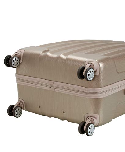 Rockland Santa Fe Hardside Spinner Wheel Luggage Set, Bronze, 3-Piece Set (20/24/28)