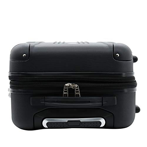 Travelers Club Chicago Hardside Expandable Spinner Luggage, Black, 5 Piece Set