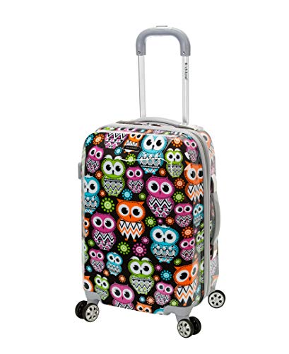 Rockland Departure Hardside 2 Piece Spinner Wheel Luggage, (20"/28"), Owl