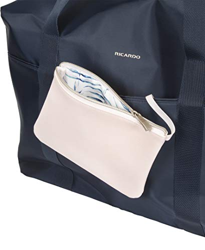 Ricardo Beverly Hills Indio Weekender Duffel Softside Lightweight Overnight Bag and Great for The Gym, Three Straps and A Trolly Sleeve, Navy Blue, Carry-On 13-Inch