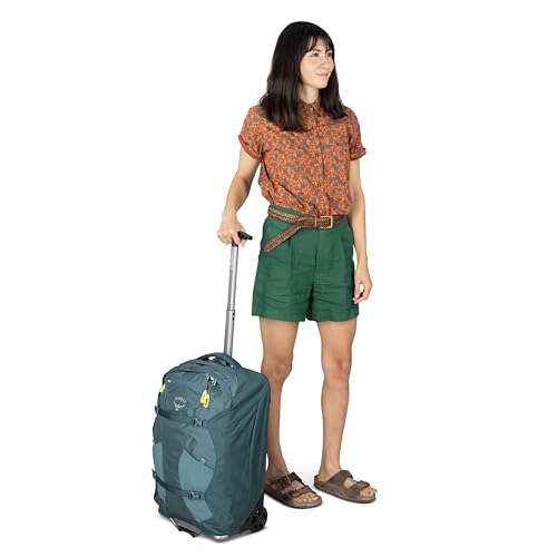 Osprey Farpoint Fairview 36L Wheeled Travel Pack - Carry On Luggage with Wheels - Rolling Backpack Travel Bag, Black