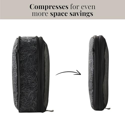Baggallini Compression Cube 3-piece set - Lightweight Compression Packing Cubes for Travel