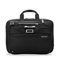Briggs & Riley Medium Expandable Briefcase - Laptop Bag for Work & Travel, Briefcases for Men & Women, Includes Shoulder Strap, Self-Repairing Zipper, Fits up to 15" Computer - @work Collection, Black
