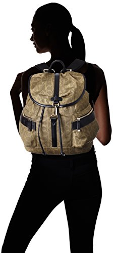 Calvin Klein Nylon Fashion Backpack,Dot Khaki Logo,One Size