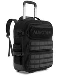 Rolling Tactical Laptop Backpack, Underseat Travel Backpack with Wheels, 16 Inch Wheeled Military Computer Backpack for Men and Women, Roller Overnight Molle Outdoor Hiking College Carry on Luggage