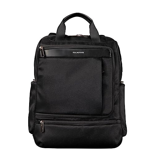 Ricardo Beverly Hills Rodeo Drive 2.0 Softside Backpacks, Lightweight, Unisex, Stylish, Black, 16-Inch Laptop Backpack
