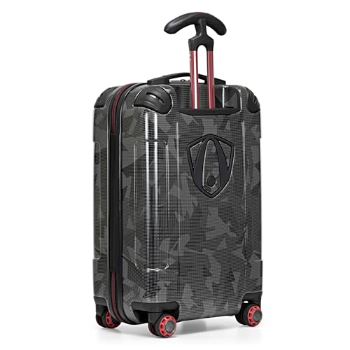 Traveler's Choice Maxporter II Polycarbonate Hardside Trunk with Spinner Wheels, Gray Camo, 22-Inch Carry-on Luggage