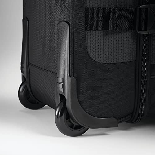 High Sierra 22” Wheeled Rolling Duffle Bag, Lightweight and Durable Weekender Travel Duffle bag with Recessed telescoping pull handle, 50L Capacity, Mercury/Black